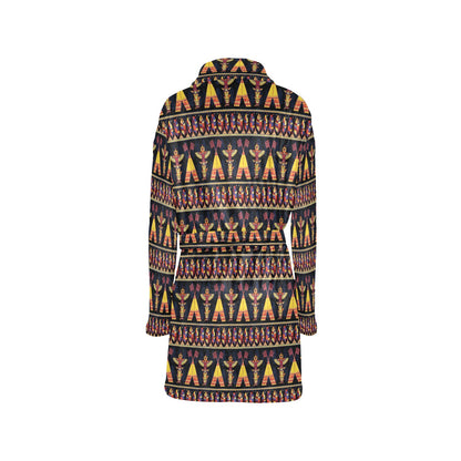Totem Pole Design Women's Fleece Robe