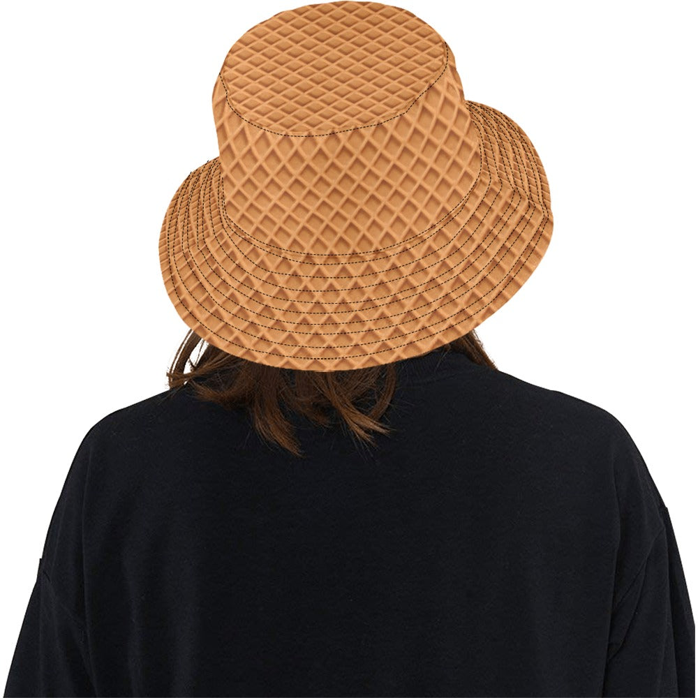 Waffle Texture Print Design LKS301 Unisex Bucket Hat