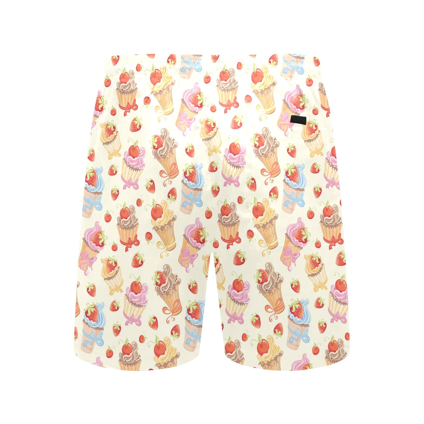 Cupcakes Strawberry Cherry Print Men's Swim Trunks Beach Shorts