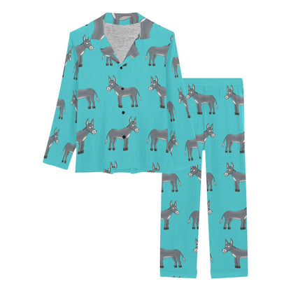 Donkey Pattern Print Design 01 Women's Long Pajama Set