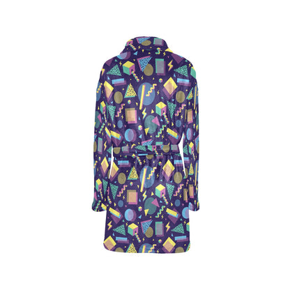 Geometric Print Design LKS401 Women's Fleece Robe