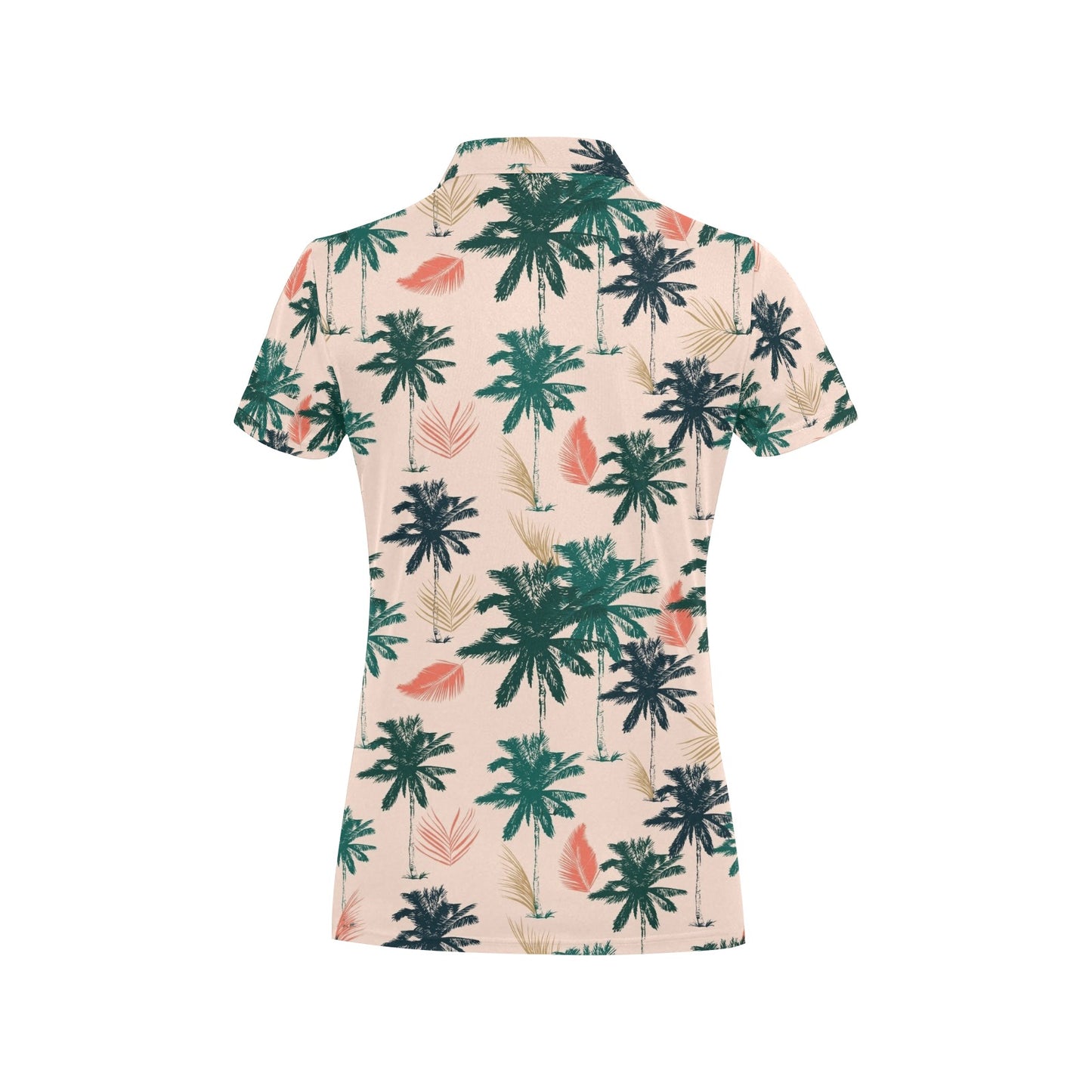 Palm Tree Pattern Print Design PT014 Women's Polo Shirt