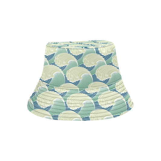 Wave Japan Style Print Design LKS302 Unisex Bucket Hat