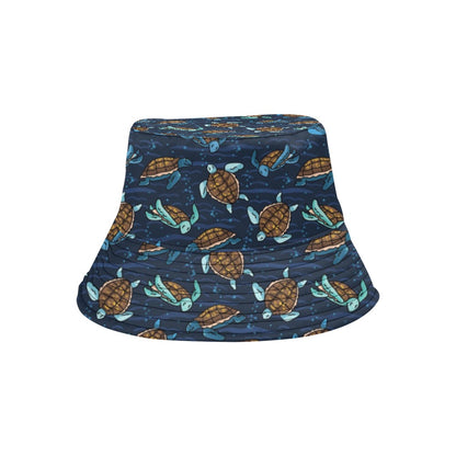 Sea Turtle Print Design LKS3011 Unisex Bucket Hat