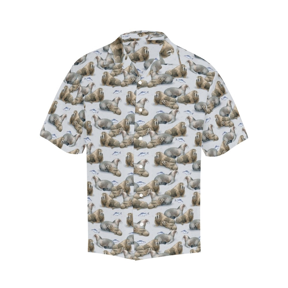 Walrus Print Design LKS401 Men's Men's Hawaiian Shirt