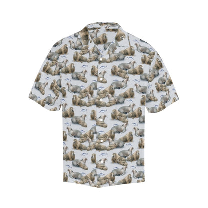 Walrus Print Design LKS401 Men's Men's Hawaiian Shirt