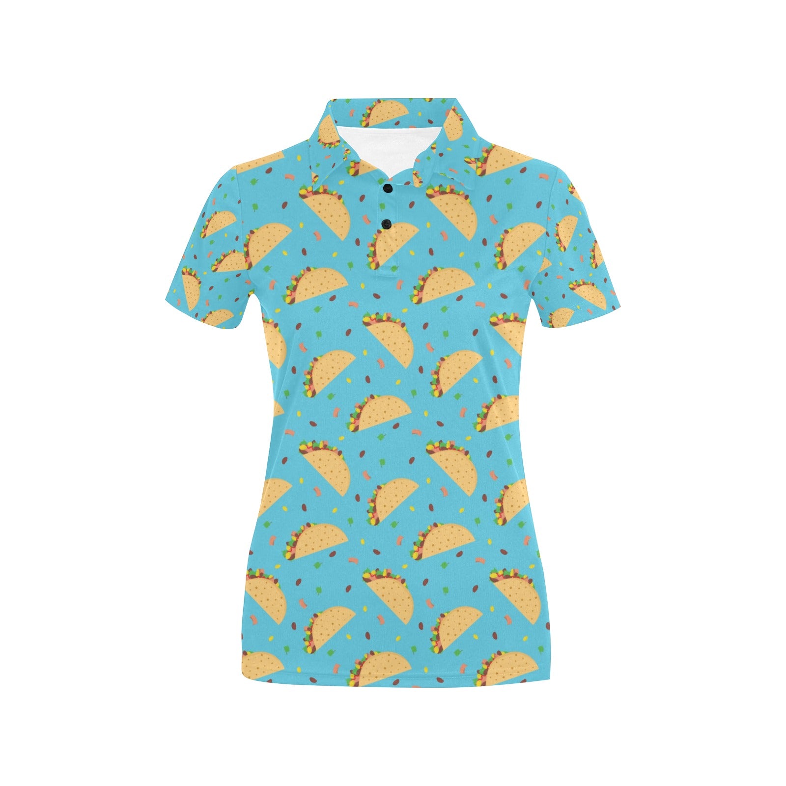 Taco Print Design LKS303 Women's Polo Shirt