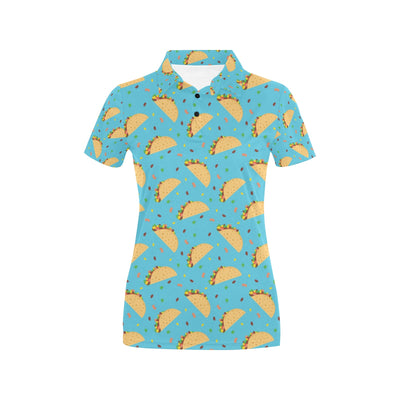 Taco Print Design LKS303 Women's Polo Shirt