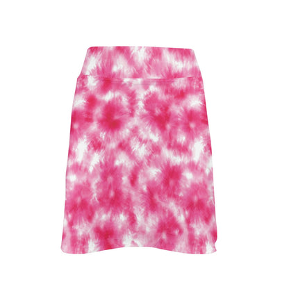 Tie Dye Pink Print Design LKS304 17" Golf & Pickleball Skort with Pockets