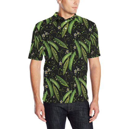 Peas Pattern Print Design A02 Men Polo Shirt