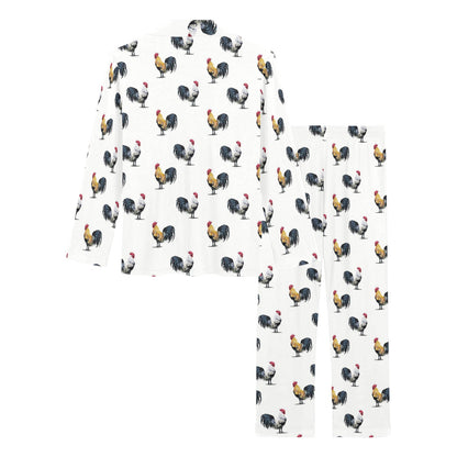 Chicken Pattern Print Design 02 Women's Long Pajama Set
