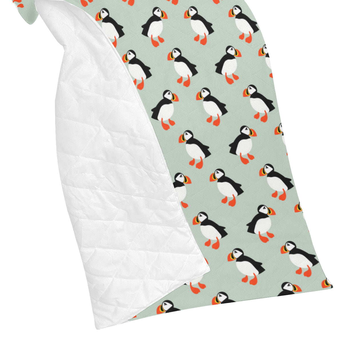 Puffin Pattern Print Design A03 Premium Quilt