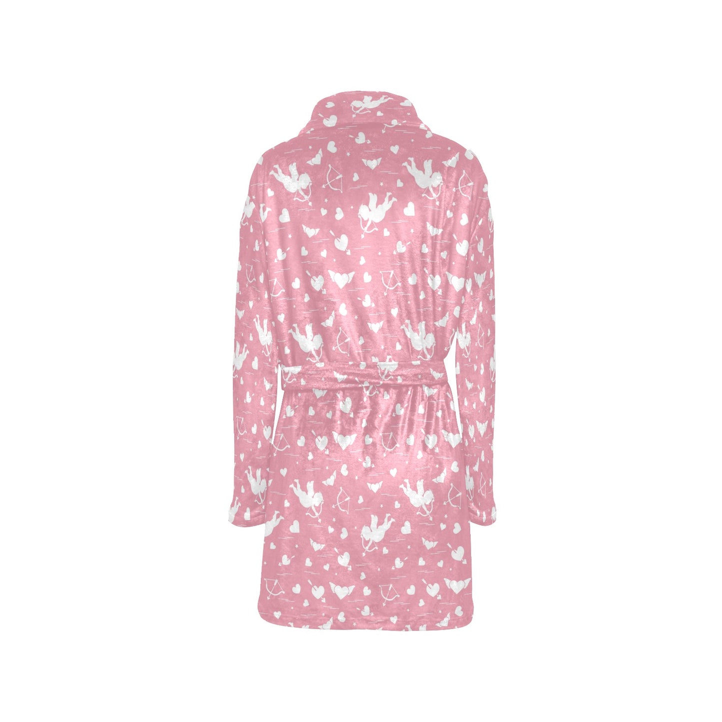 Cupid Pattern Print Design 03 Women's Fleece Robe