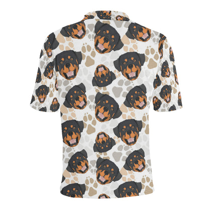 Rottweiler Pattern Print Design A03 Men Polo Shirt