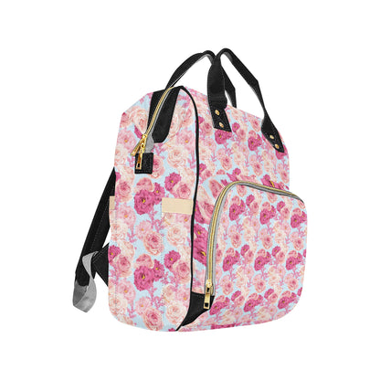 Lisianthus Pattern Print Design LT05 Diaper Bag Backpack