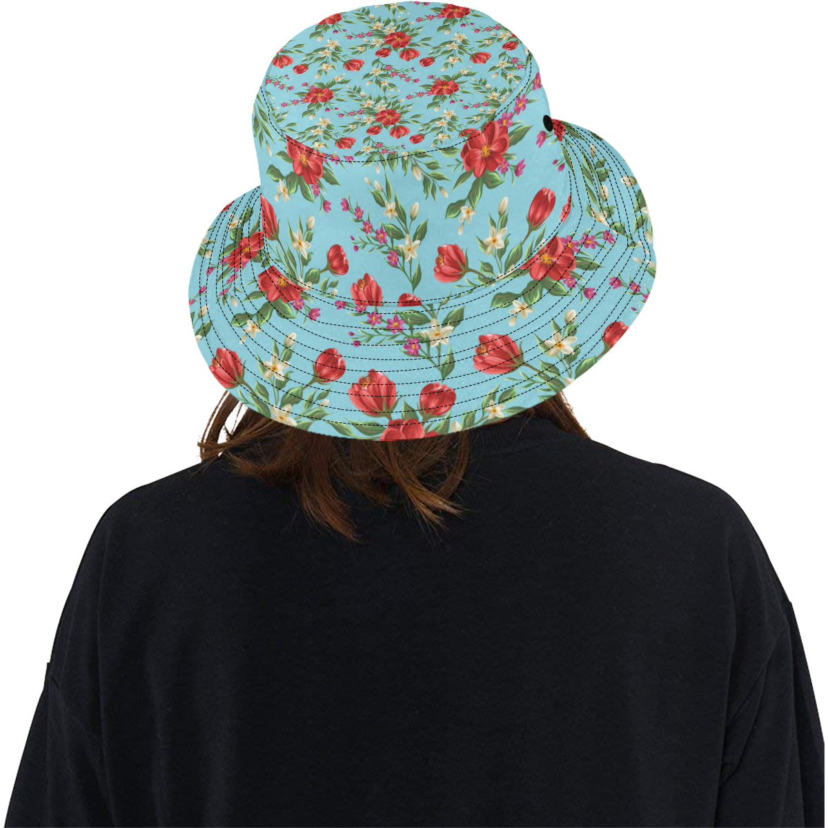 Summer Floral Pattern Print Design SF011 Unisex Bucket Hat