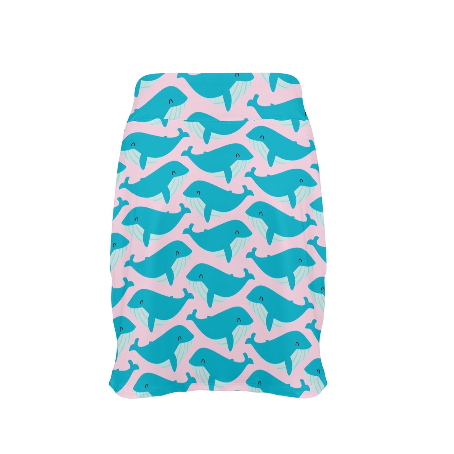Whale Print Design LKS302 17" Golf & Pickleball Skort with Pockets