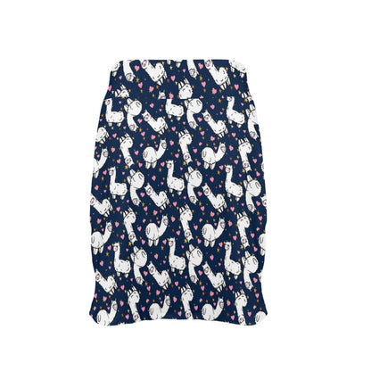Alpaca Heart Star Design Themed Print 17" Golf & Pickleball Skort with Pockets