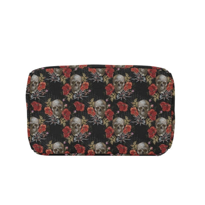 Spider Web Skull Rose Print Design LKS305 Insulated Lunch Bag