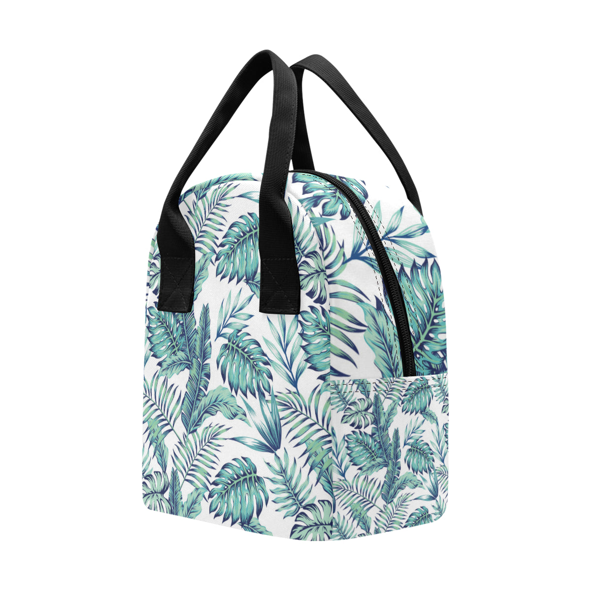 Pattern Tropical Palm Leaves Insulated Lunch Bag