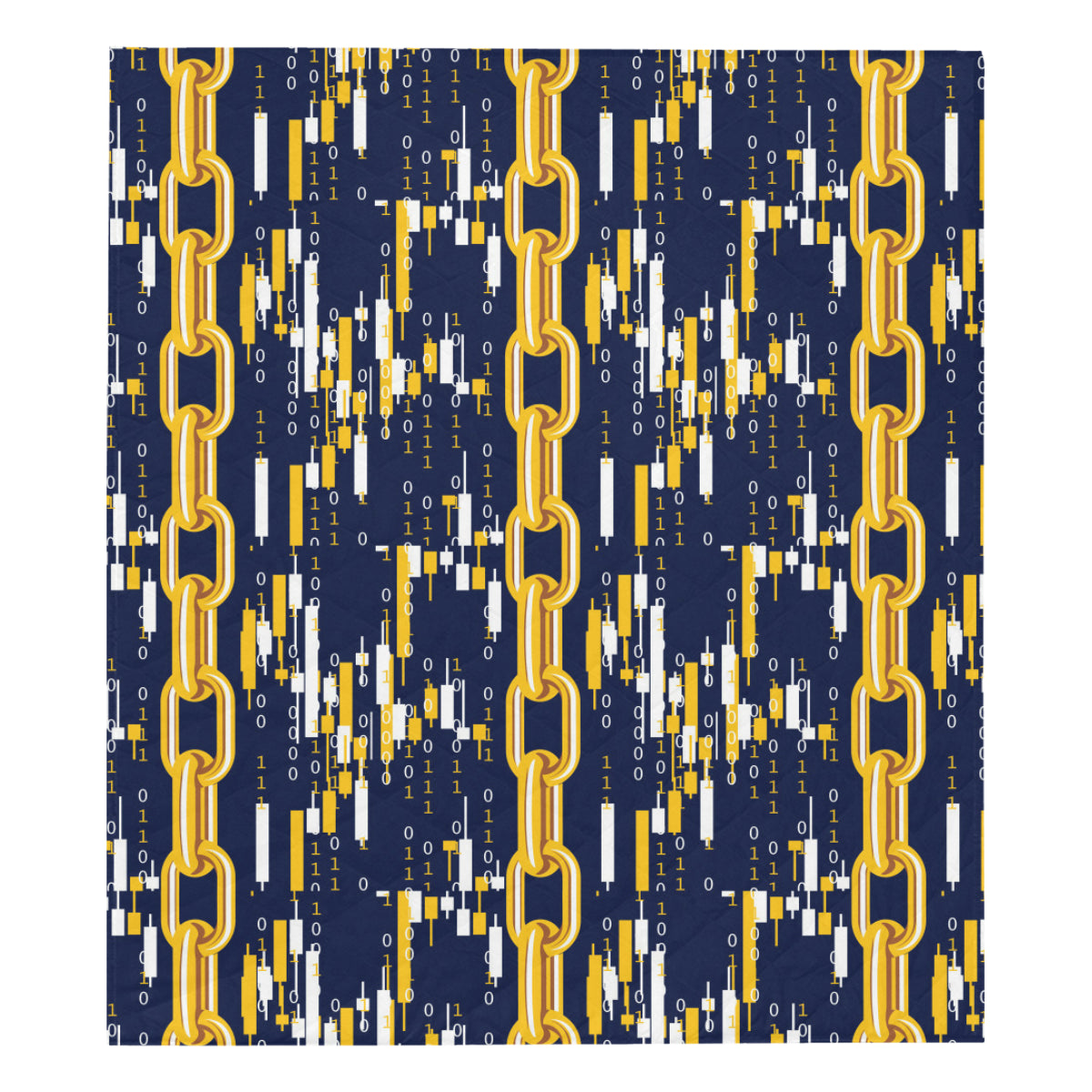 Cryptocurrency Chain Pattern Print Design 03 Premium Quilt