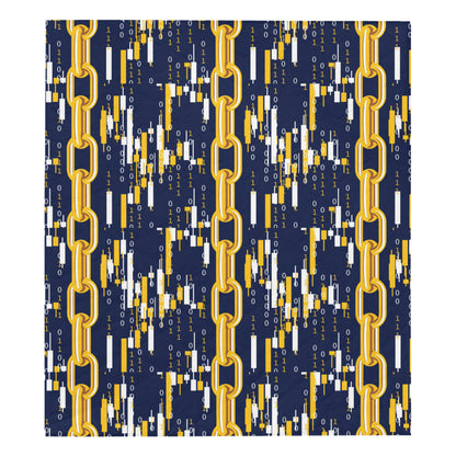 Cryptocurrency Chain Pattern Print Design 03 Premium Quilt