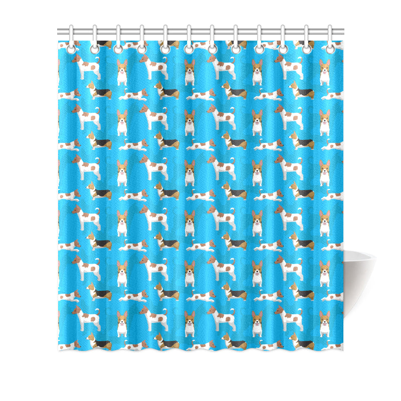 Cardigan Welsh Corgis Pattern Print Design 01 Shower Curtain