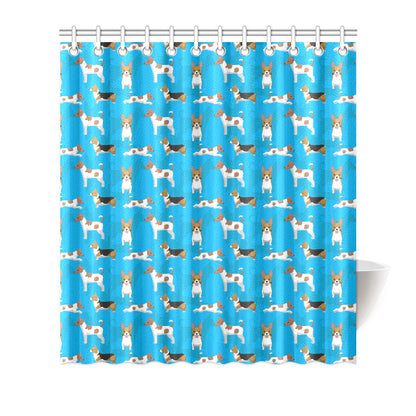 Cardigan Welsh Corgis Pattern Print Design 01 Shower Curtain