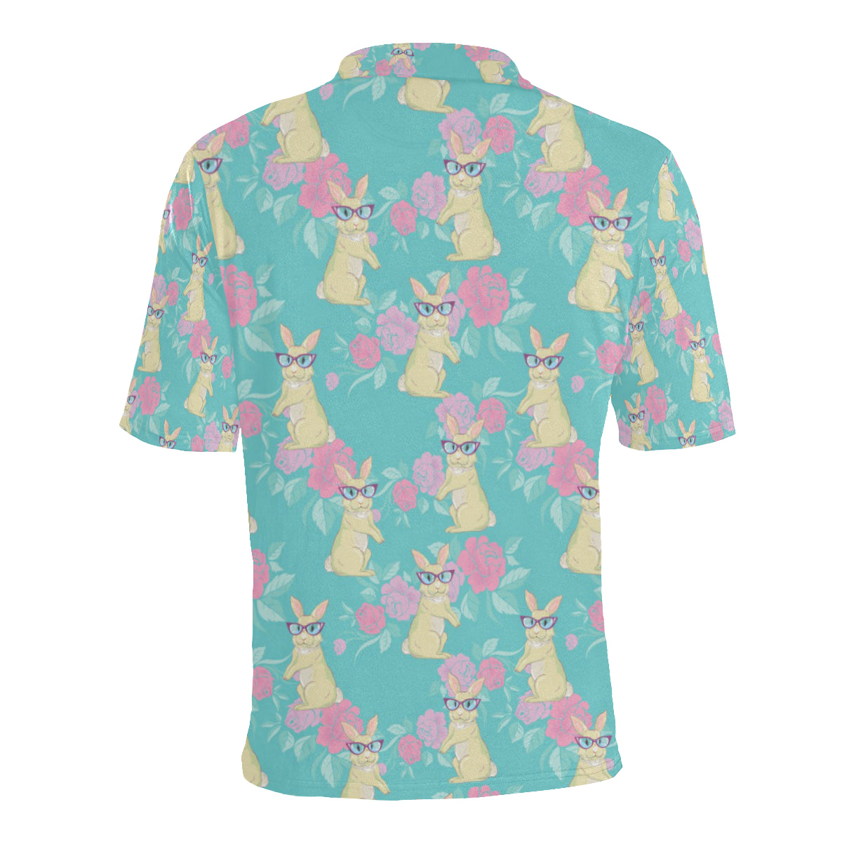 Rabbit Pattern Print Design RB05 Men Polo Shirt