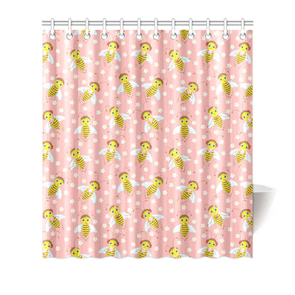 Bee Pattern Print Design BEE07 Shower Curtain