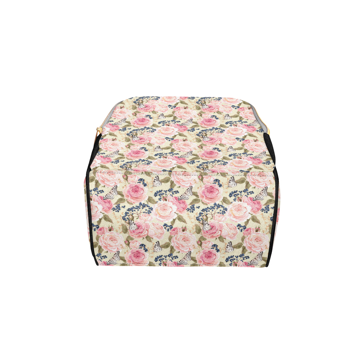 Floral Pink Butterfly Print Diaper Bag Backpack
