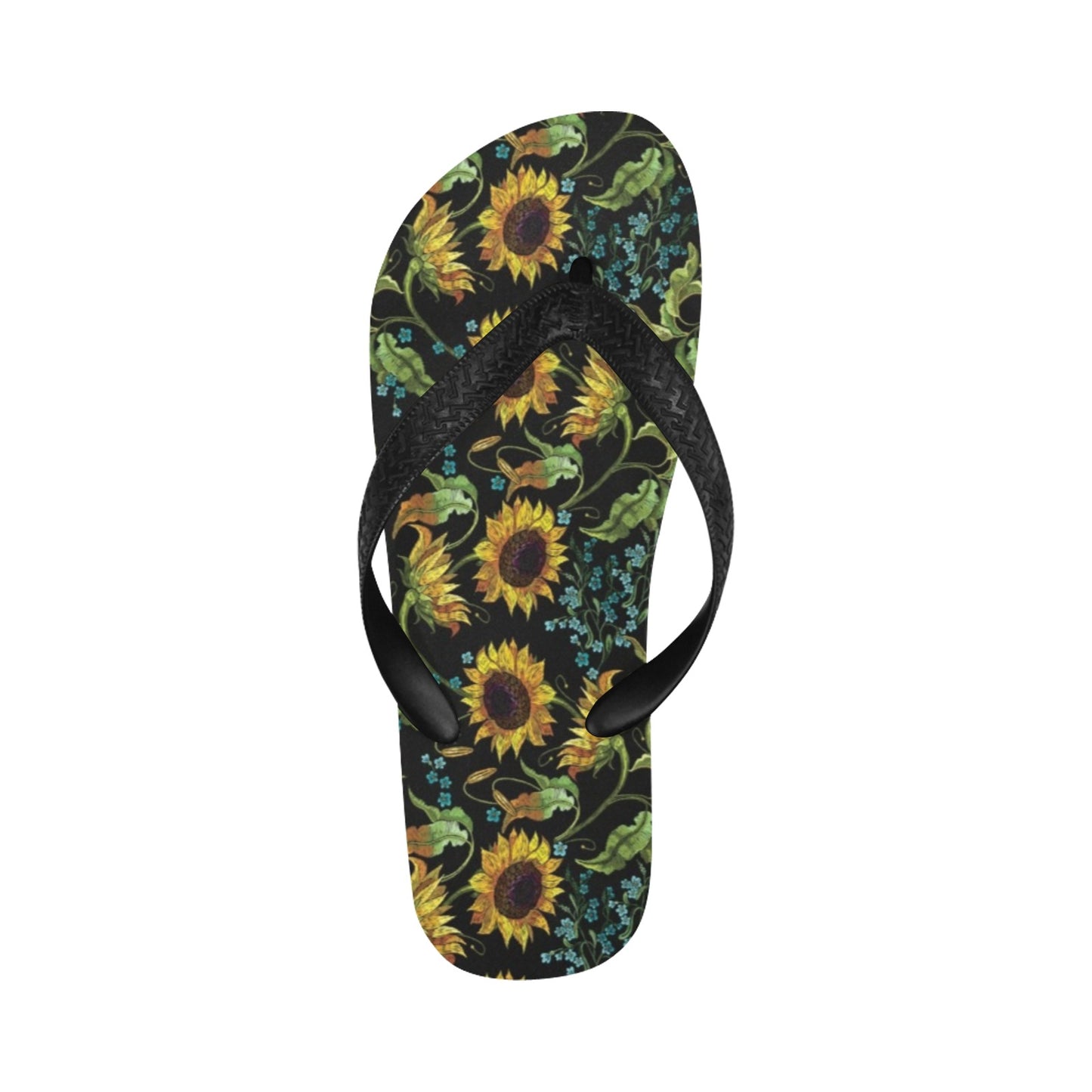 Sunflower Print Design LKS308 Flip Flops