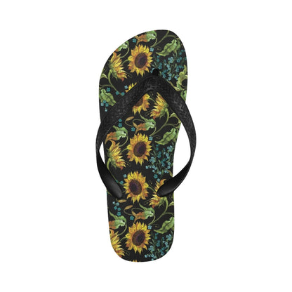 Sunflower Print Design LKS308 Flip Flops