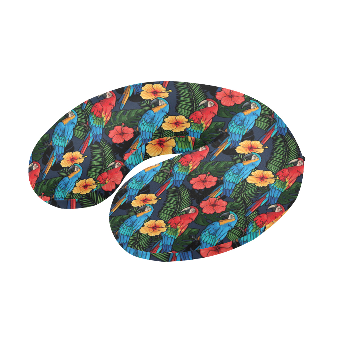 Parrot Pattern Print Design A01 U-Shaped Travel Neck Pillow