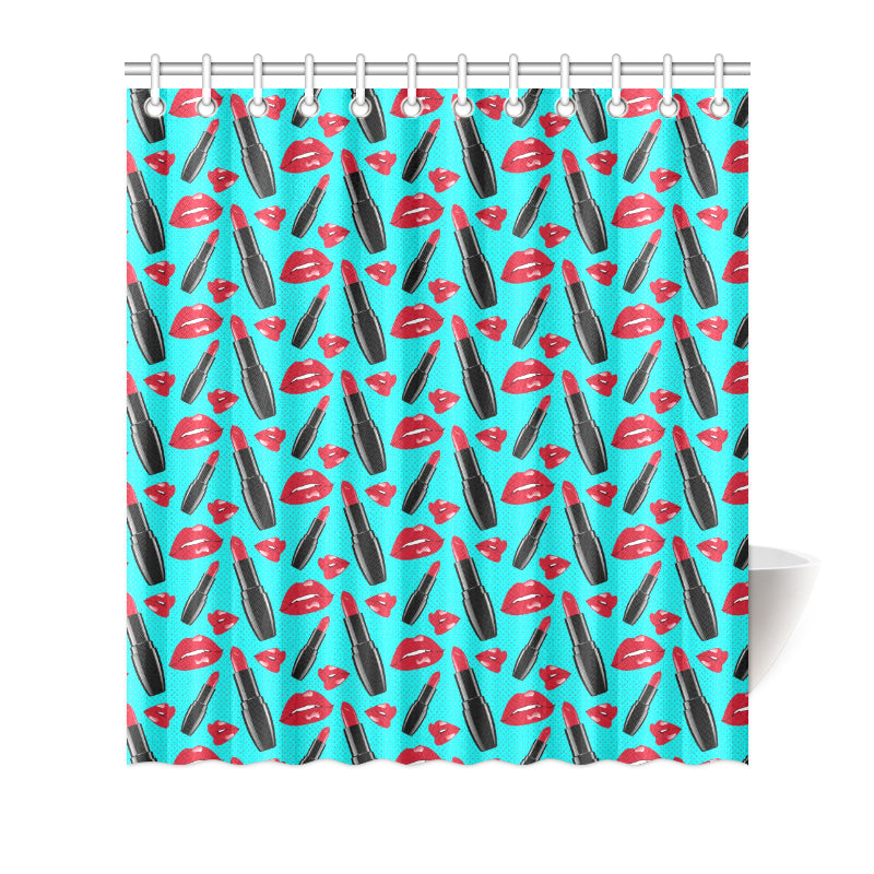 Lipstick Pattern Print Design LT02 Shower Curtain