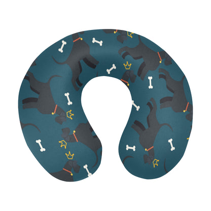 Schnauzers Pattern Print Design A04 U-Shaped Travel Neck Pillow