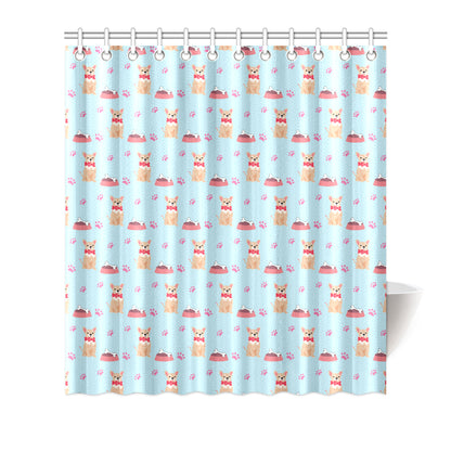 Chihuahua Pattern Print Design 05 Shower Curtain