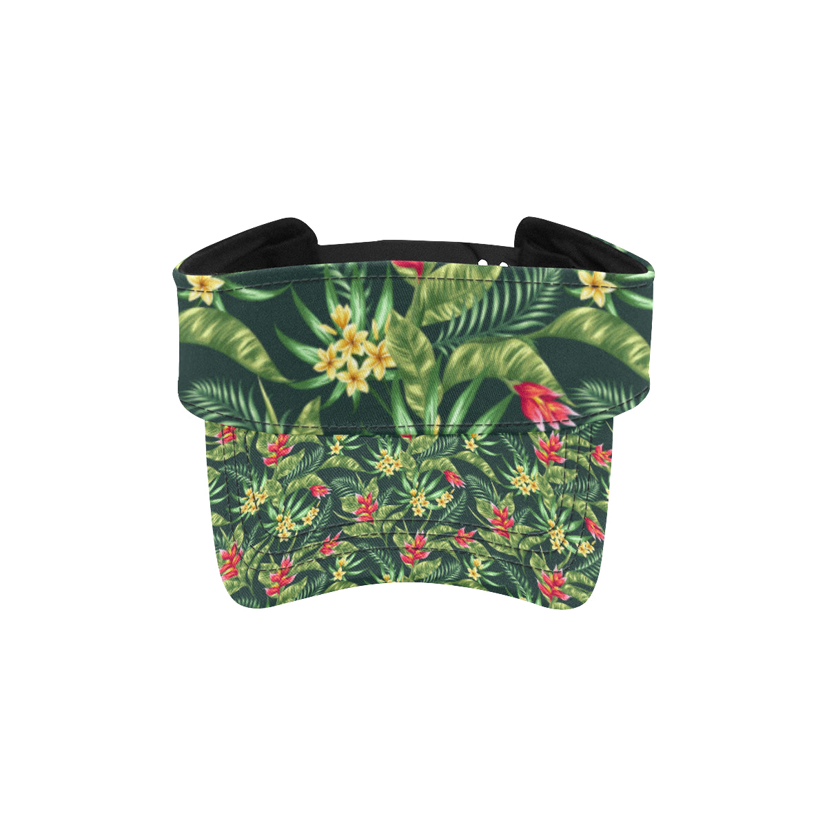 Tropical Folower Red Heliconia Print Unisex Sun Visor