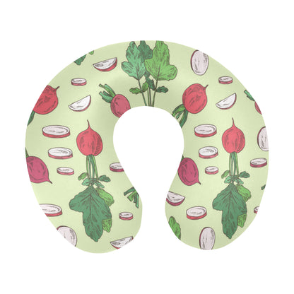 Radish Pattern Print Design A04 U-Shaped Travel Neck Pillow
