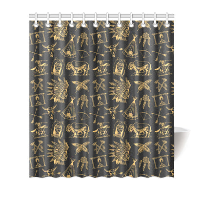 American indian Gold Style Shower Curtain