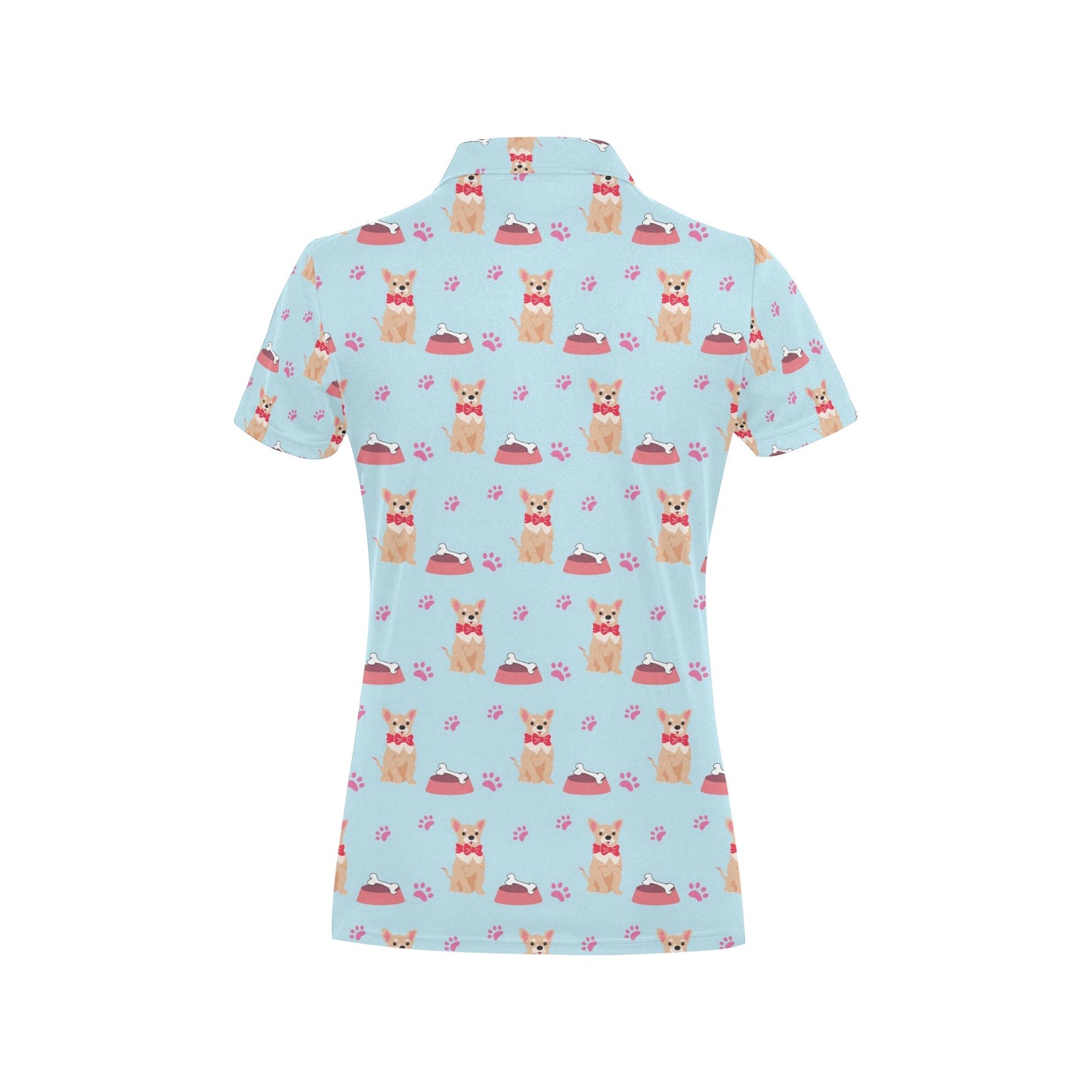 Chihuahua Pattern Print Design 05 Women's Polo Shirt