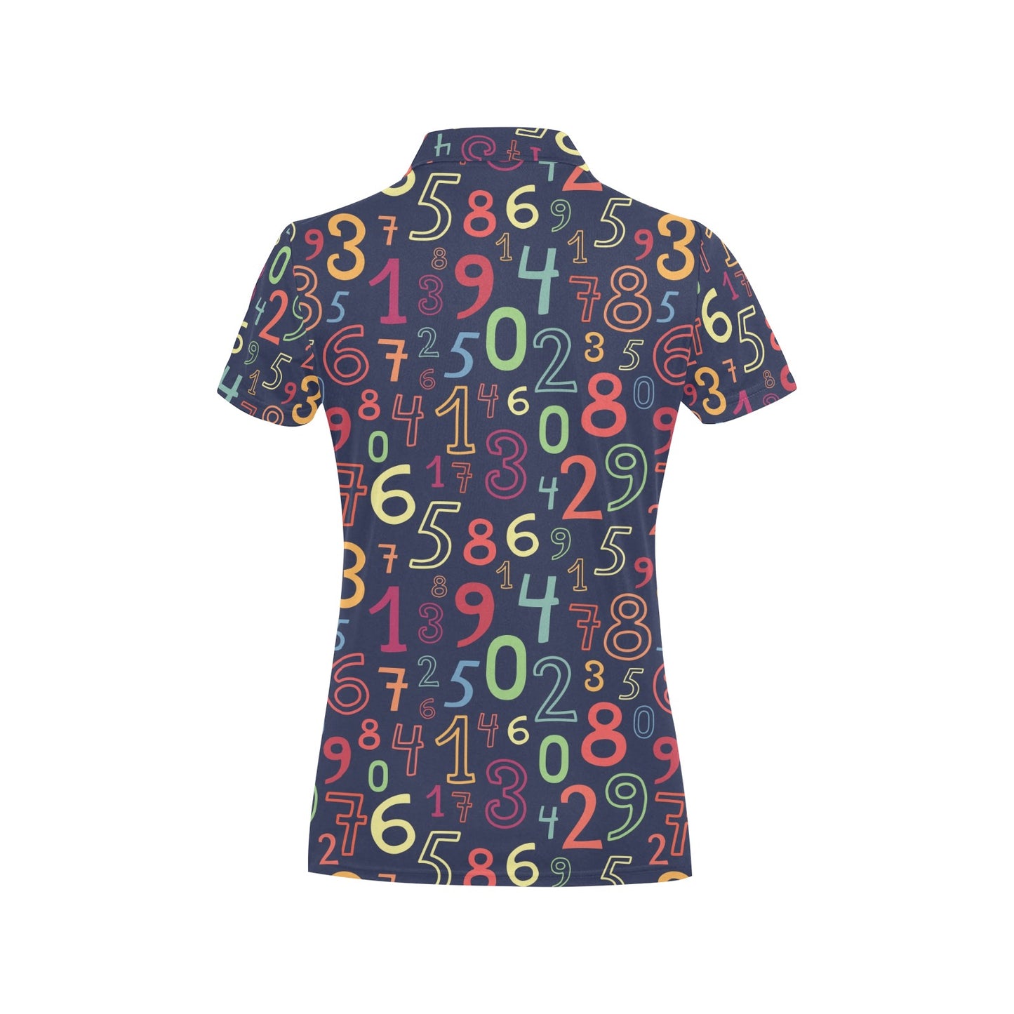 Number Pattern Print Design A01 Women's Polo Shirt