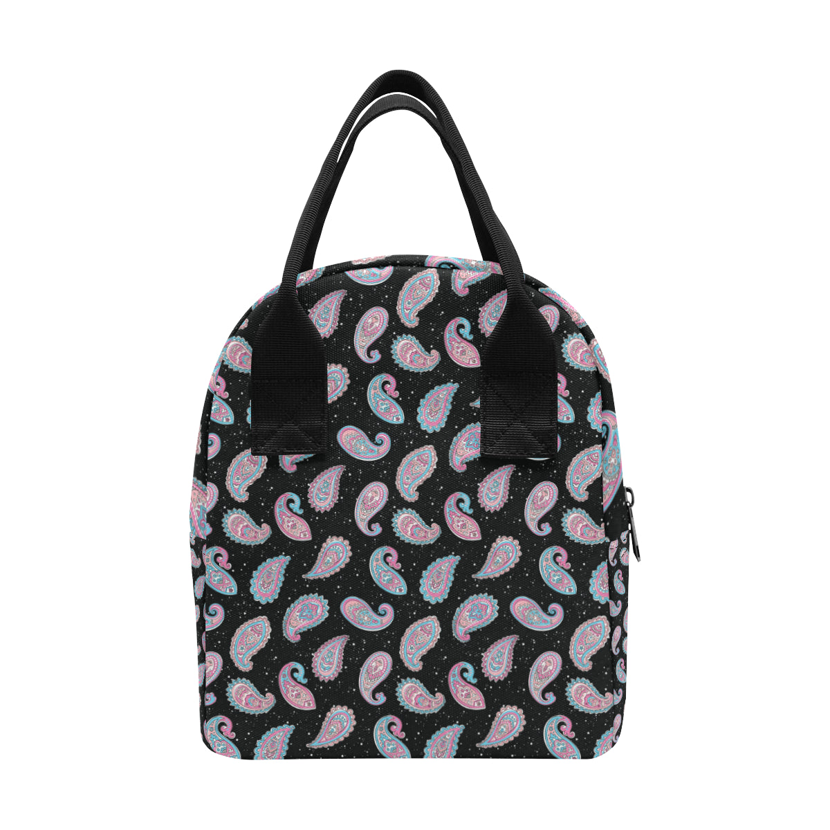 Paisley Pink Design Mandala Print Insulated Lunch Bag