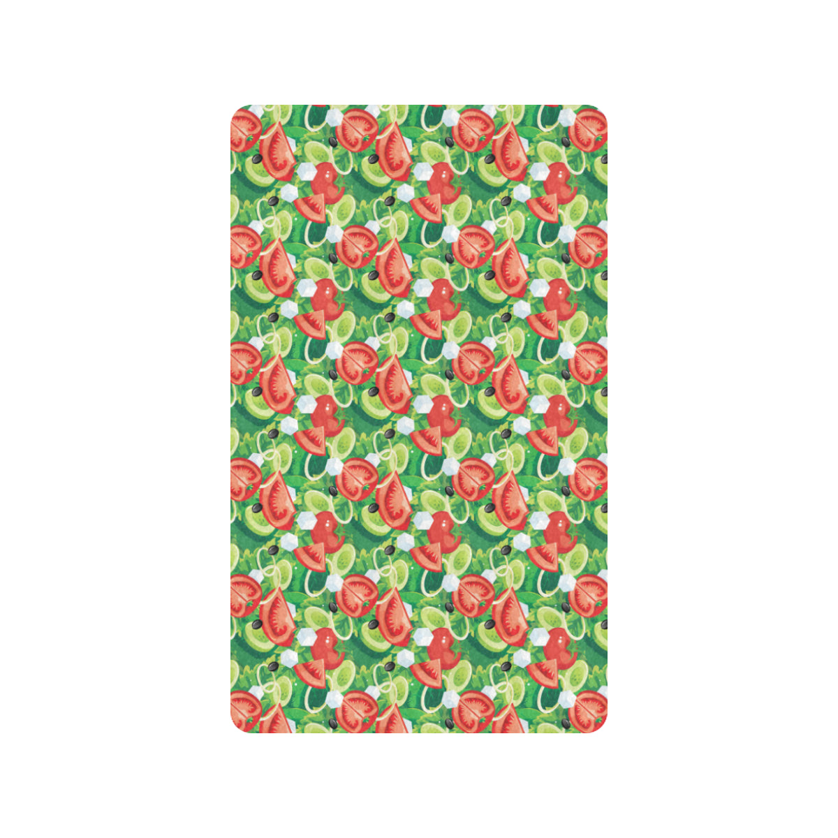Vegan Salad Themed Design Print Rubber Doormat