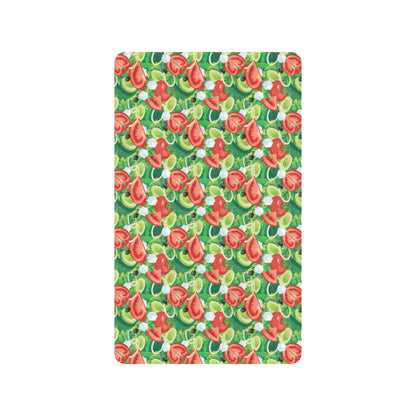 Vegan Salad Themed Design Print Rubber Doormat