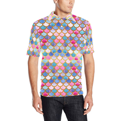 Scales Print Design LKS401 Men Polo Shirt