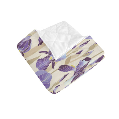Iris Pattern Print Design IR02 Premium Quilt