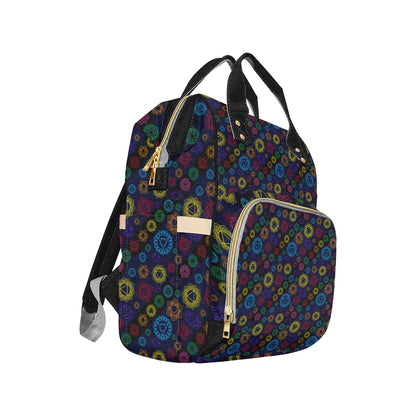Chakra Colorful Print Pattern Diaper Bag Backpack