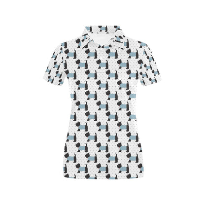 Scottish Terriers Print Design LKS3012 Women's Polo Shirt