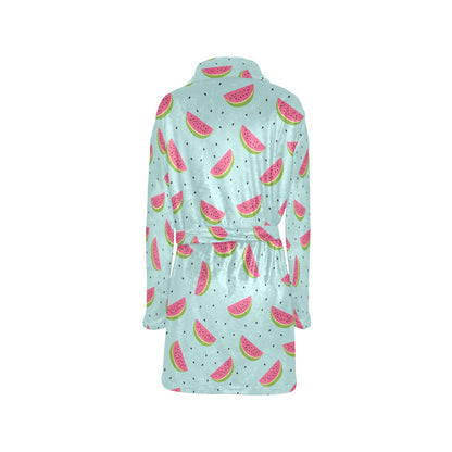 Watermelon Pattern Print Design WM06 Women's Fleece Robe